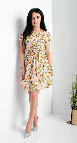 Літнє молодіжна сукня А-силуету з принтом розміри 44-46, 48-50., фото 2