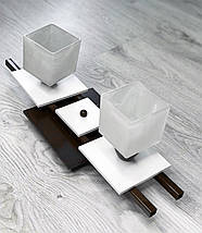 Світильник стельовий на 2 плафони для кухні, спальні, дитячої, коридору Данко/2 коричнево-білий, фото 3