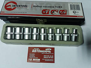 Набір головок Torx E10-E24 9 шт 1/2" вир-во Intertool