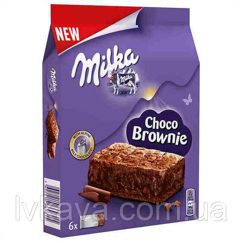 Шоколадний бісквіт Milka Choco Brownie , 6 шт х 25 гр