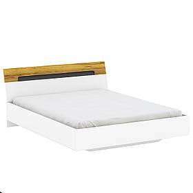 Двоспальне ліжко M 160х200 в спальню Onyx Німфея Альба / Дуб Крафт Золотий Blonski