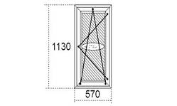 Металопластикове вікно 570х1130 мм