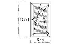 Металопластикове вікно 675х1050 мм