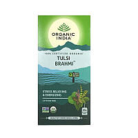 Чай Тулсі Брахмі, 25 пакетів, Органік Індія, базилік - Брахмі, Tulsi Brahmi, Organic India, Чай Тулси Брахми,