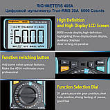 RICHMETERS 405A True-RMS цифровий мультиметр 6000 відрахунків, фото 5