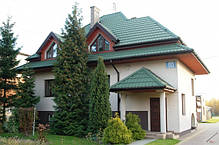 Металочерепиця Rauni RAL 6005 (зелена) PE 0,45 Standart Китай, фото 6