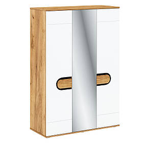 Шафа розпашна H 3Д в спальню у вітальню Rodan Дуб Крафт Золотий / Білий Глянець Blonski