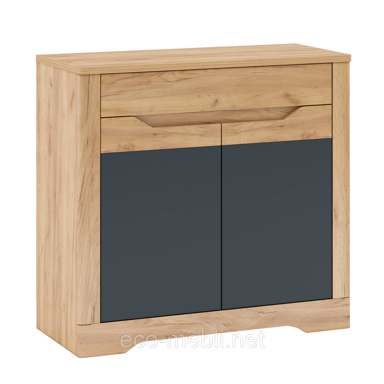 Комод G 2Д1Ш у вітальню Fidel Дуб Золотий / Сірий Графіт Blonski, фото 1