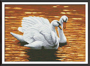 Набір алмазной мозаїки NKF Пара лебедів D0173