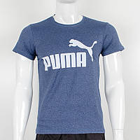 Футболка Puma колір синій меланж р. L