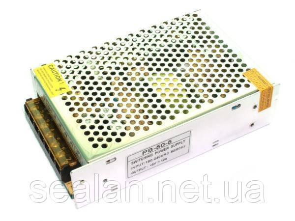 Блок живлення 5В 50Вт (10А) TwinRate, металевий корпус (перфорований)