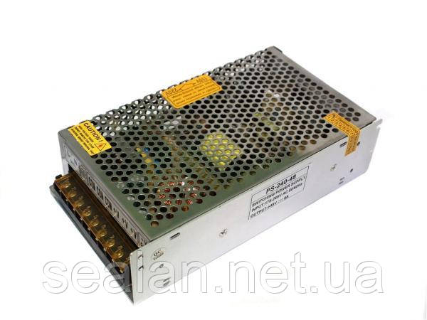 Блок живлення 48В 240Вт (5А) TwinRate, металевий корпус (перфорований)