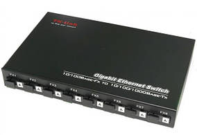 Медіаконвертер світч комутатор 8 портовий 8SC.WDM (8A)100mb + 2RJ45 10/100/1000mb TK-link