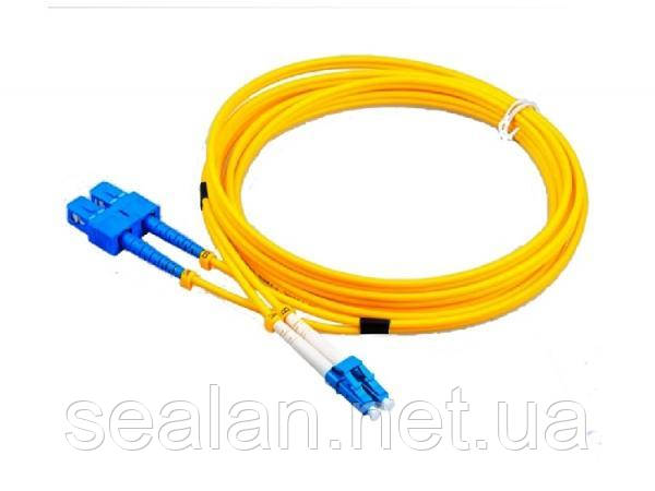 Патчкорд оптичний гібрид LC/UPC-SC/UPC 3мм duplex 3м G657A ValCord