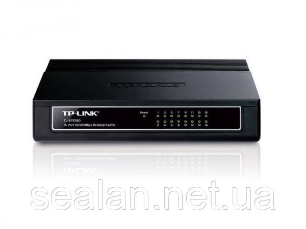 Комутатор світч TP-LINK TL-SF1016D, некерований. 16 ports 10/100 Мбіт/с