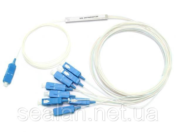 Дільник оптичний SC/UPC 1x8, 0.9мм, сплітер (Splitter PLC) волокно G657A ValCord