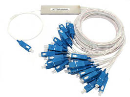 Дільник оптичний SC/UPC 1x32, 0.9мм, сплітер (Splitter PLC) волокно G657A ValCord