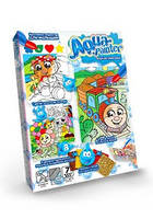 Розмальовка водна в коробці Aqua painter №3 4 картинки, 3 техніки Danko Toys
