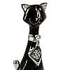 Статуетка кіт чорний керамічний "Чорниш" з краваткою ромбом HYS21095-1, фото 3