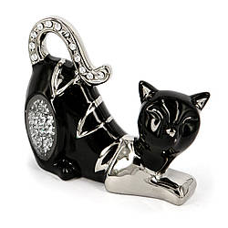 Статуетка кішка керамічна чорна HYS21248-2bs