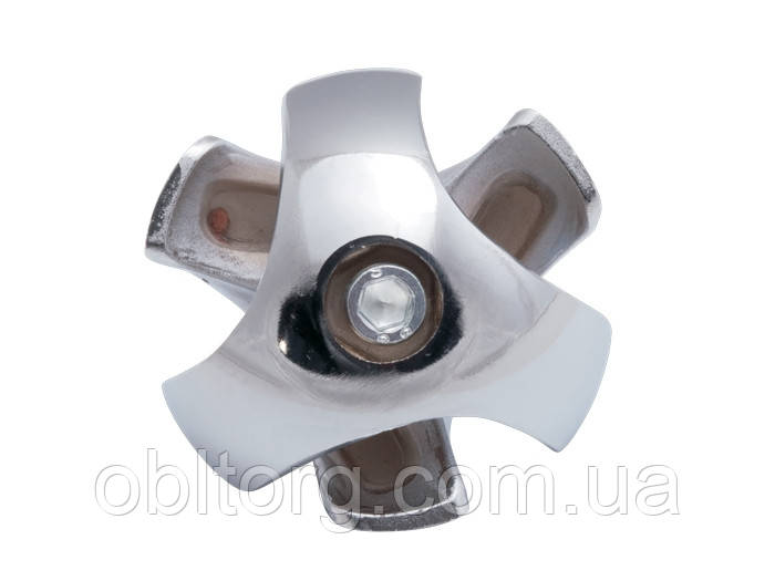 Кріплення потрійне ліва або права до труби D25 муфта хром GIFF R2SХ система Джокер, фото 1