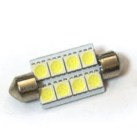 Светодиод SV8.5-T10*41-8SMD(5050)-12V белый