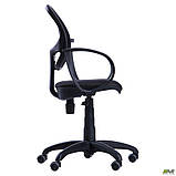 Офісне кресло АМФ Біт-8 спинка сітка чорна, фото 4