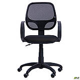 Офісне кресло АМФ Біт-8 спинка сітка чорна, фото 5