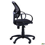Офісне кресло АМФ Біт-8 спинка сітка чорна, фото 6