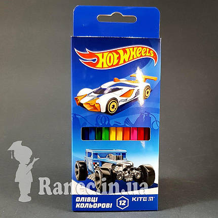 Олівці кольорові Hot Wheels, 12 кольорів, фото 2