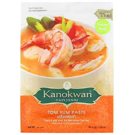Паста кисло-гостра для приготування супу Том Ям Kanokwan, 30 г, фото 1