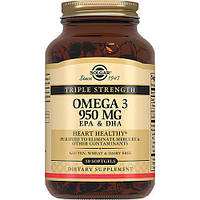 Omega 3 950 mg EPA & DHA Solgar, 50 капсул