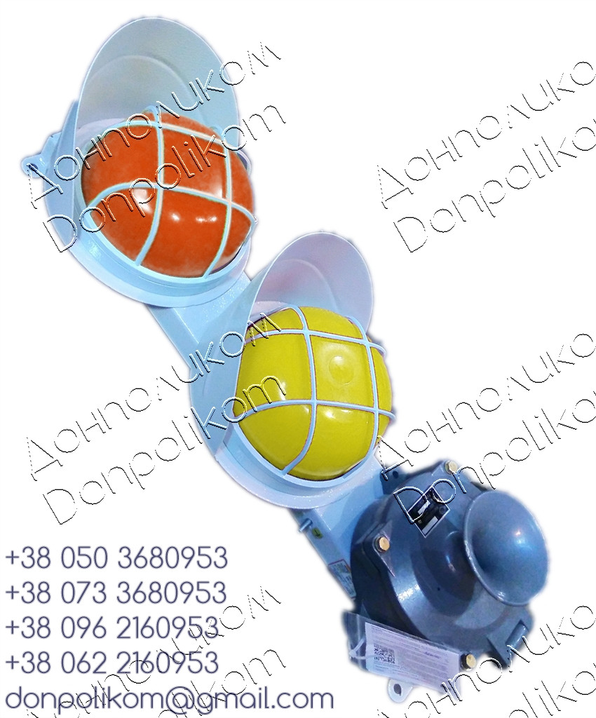 ПС-2 v4 - сигнальні пости з ревуном РВП вертикальне, жовтий і червоний