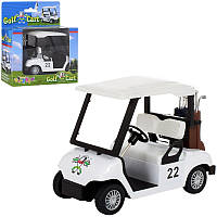Гольфкар игрушка KS5105 W "Golf Cart", металлическая, инерционная, 11,5см