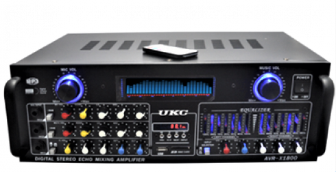 Підсилювач потужності звуку UKC AMP AV 1800 | компактний підсилювач звуку | підсилювач потужності