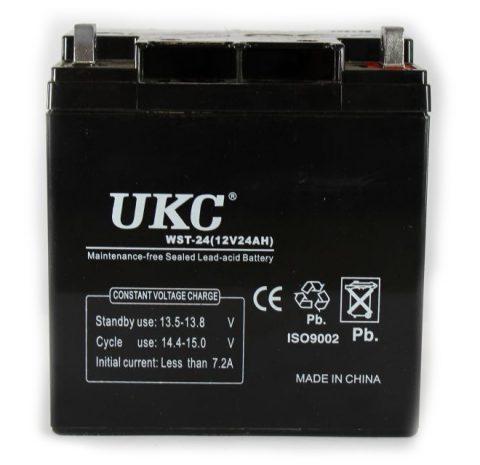 Герметичний кислотно-свинцевий акумулятор UKC BATTERY 12V, 24А | акумуляторна батарея
