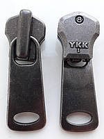 Бегунок YKK к металлической молнии №8 темный никель