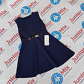 Шкільний дитячий сарафан для дівчаток синього кольору оптом Madzi