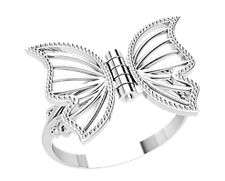 Кільце жіноче срібне Метелик