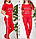 Літній турецький спортивний костюм жіночий з лампасами №8897 червоний, фото 2