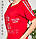 Літній турецький спортивний костюм жіночий з лампасами №8897 червоний, фото 7