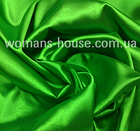 Ткань атлас тонкий стрейч Зеленый (Трава)
