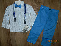 Нарядный костюмчик для мальчика с подтяжками на 1,2,3,4 года