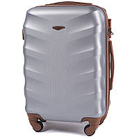 Валіза WINGS 402 Exclusive АБС-пластик, міні (ручна поклажа) XS Срібло