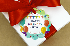Бирка декоративная 143 "Happy Birthday"