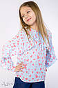 Шифонова Блуза з воланом і в "серцях" 5083 Albero Розміри 134, 152, фото 6