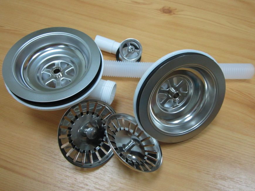 Сифон Fisc Italiana, євро вентиль з переливом для 2-ї кухонної мийки Італія