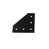 Пластина з'єднувальна, кутова для профілю 20х20, чорна (угловой соединитель)