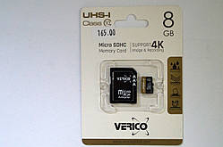 Картка пам'яті microSDHC Verico 8 GB class 10 (+ SD adapter)