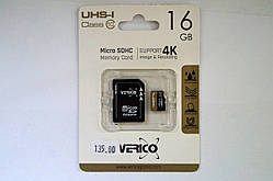 Картка пам'яті microSDHC Verico 16 GB class 10 (+SD adapter)